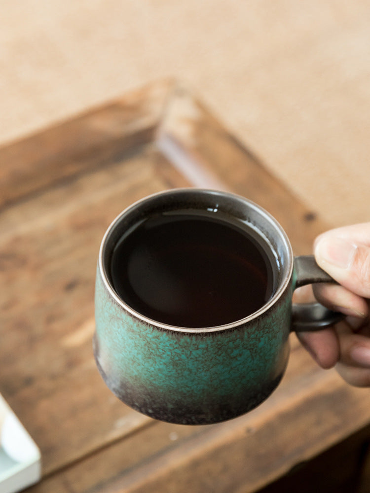 Creative Retro Ceramic Mug – Rustic Style (10 oz)