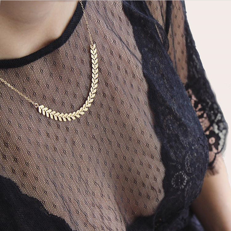 Minimalist Chevron Pendant Necklace — Elegant Layering Jewelry