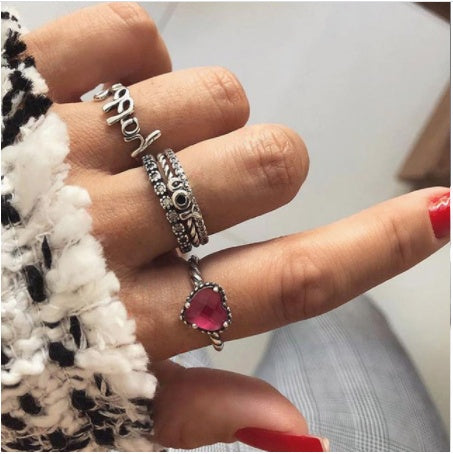 Stackable Ring Set – Gold or Silver Multi-Style Crystal Bands