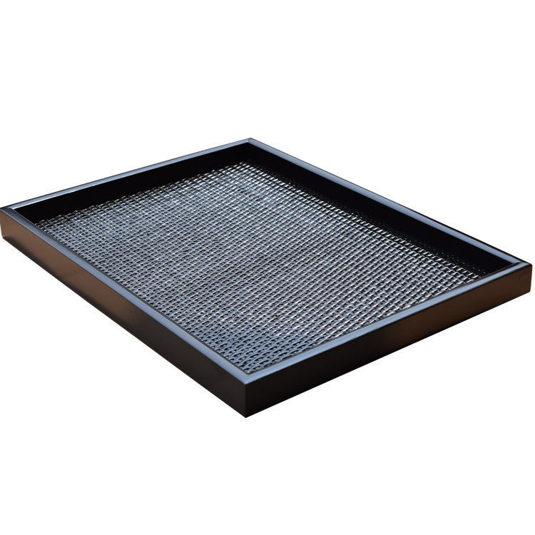 Handmade Rattan Wooden Tray – Natural Woven Serveware