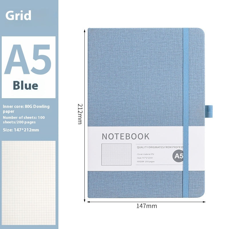 Good-Looking A5 Bandage Office Journal — PU Cloth Cover