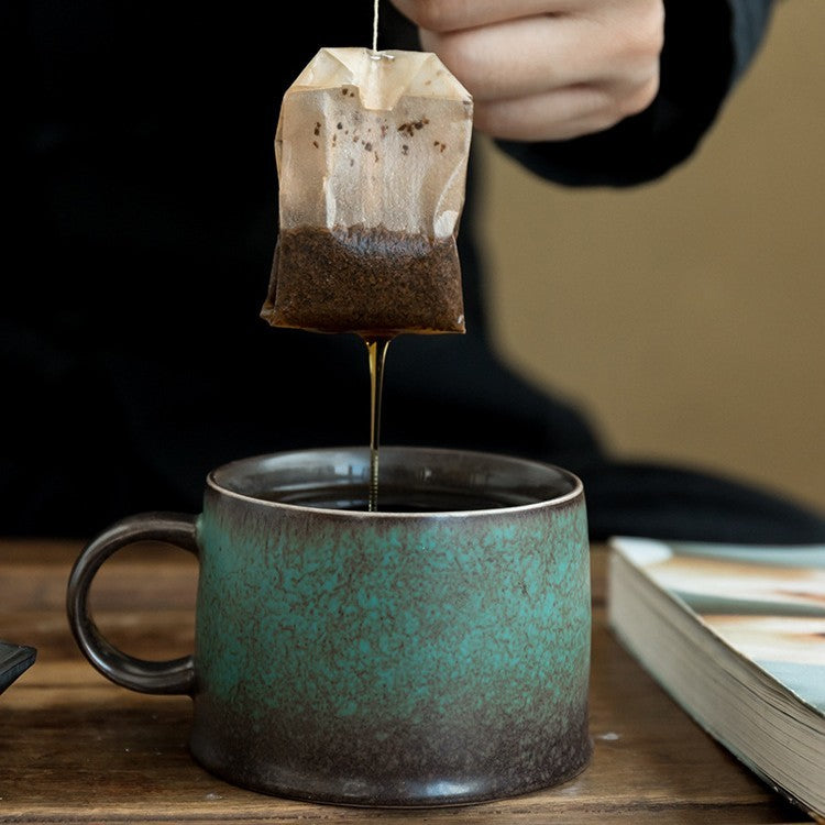 Creative Retro Ceramic Mug – Rustic Style (10 oz)