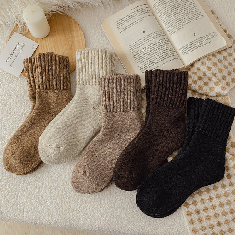 Velvet-Lined Plush Tube Socks — Cozy Thermal Crew Socks