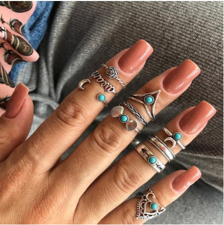 Stackable Ring Set – Gold or Silver Multi-Style Crystal Bands