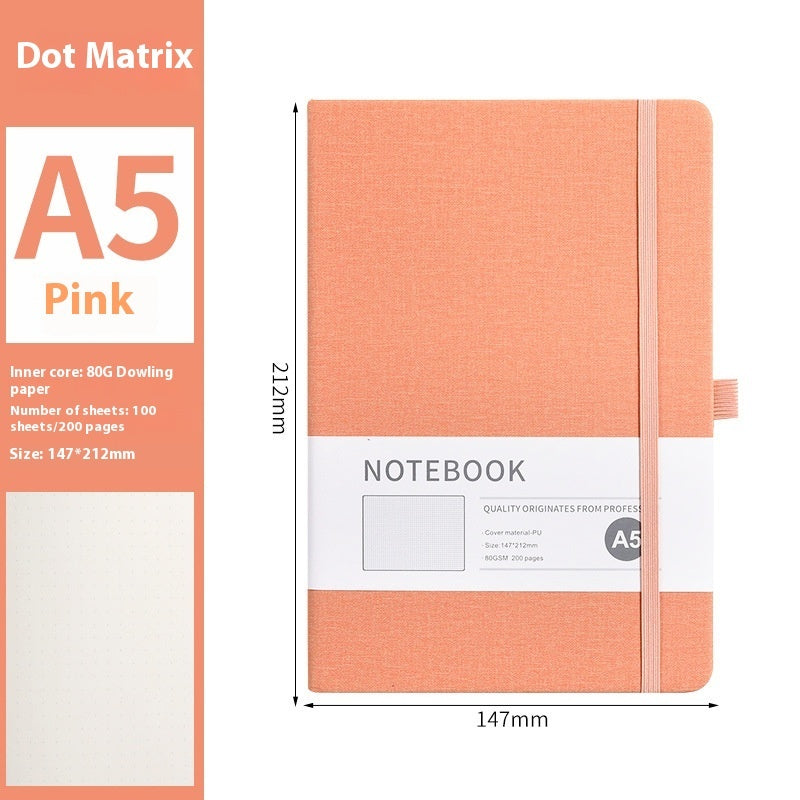 Good-Looking A5 Bandage Office Journal — PU Cloth Cover