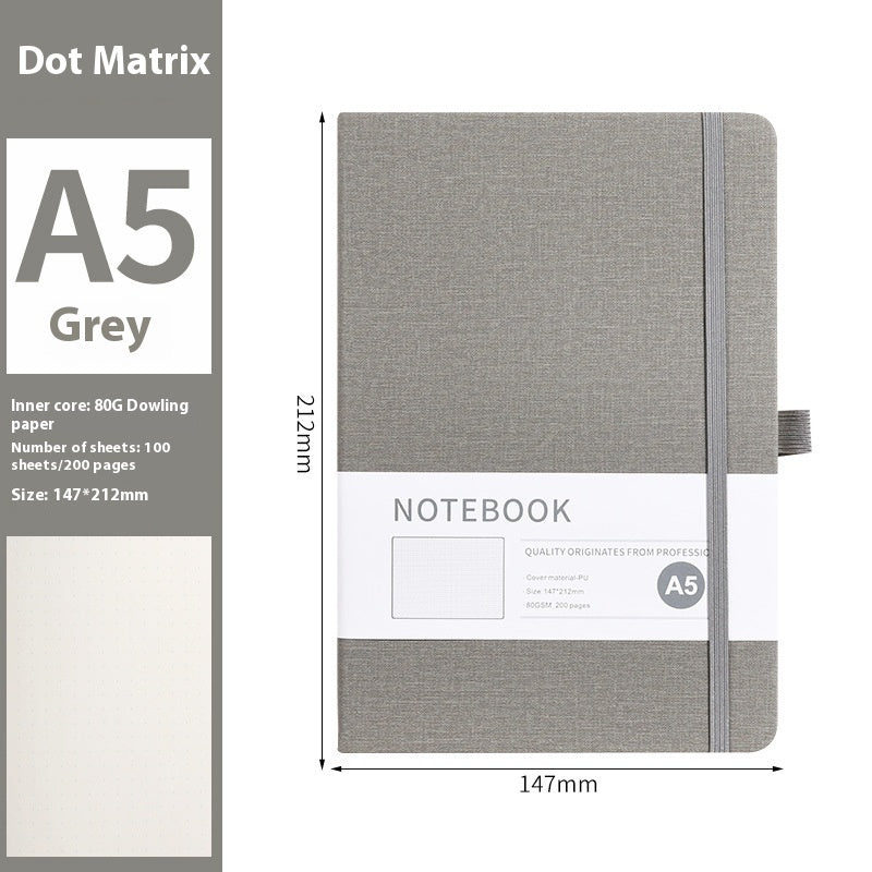 Good-Looking A5 Bandage Office Journal — PU Cloth Cover