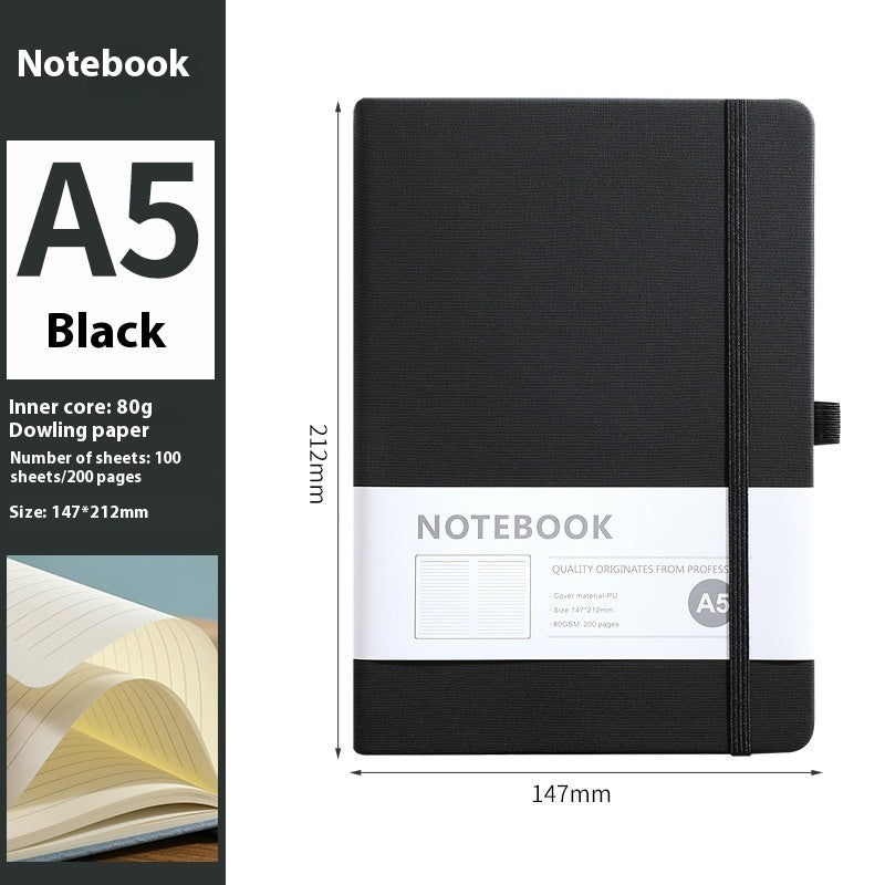 Good-Looking A5 Bandage Office Journal — PU Cloth Cover