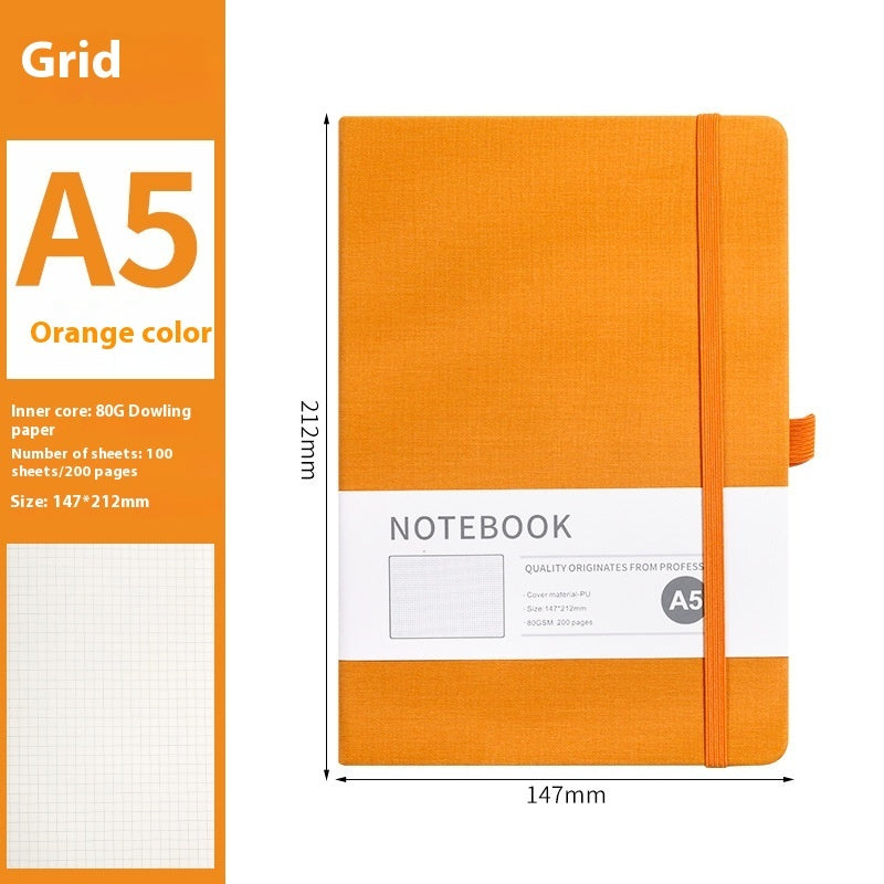 Good-Looking A5 Bandage Office Journal — PU Cloth Cover