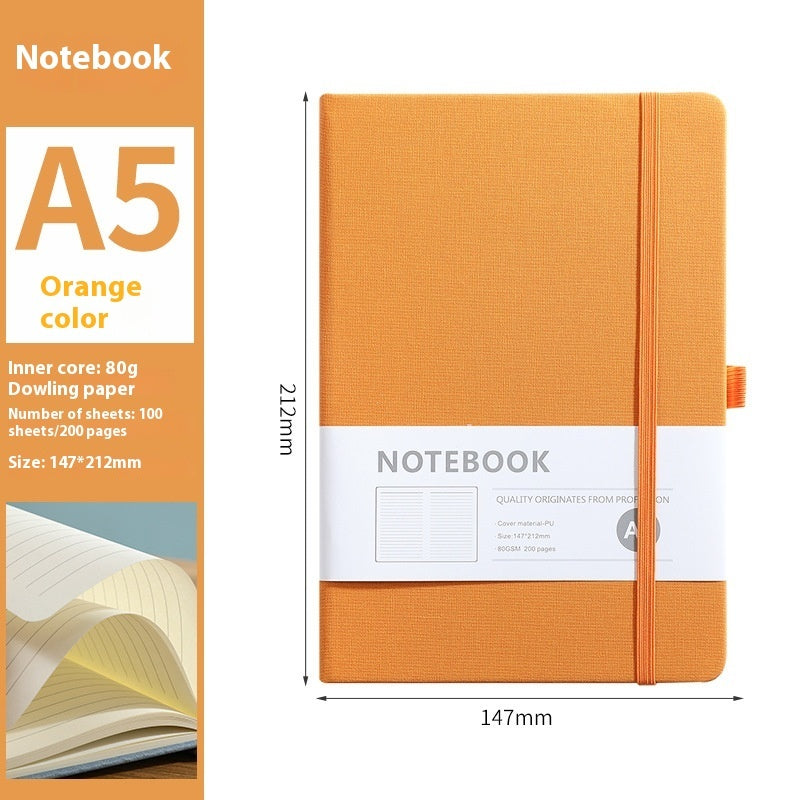 Good-Looking A5 Bandage Office Journal — PU Cloth Cover