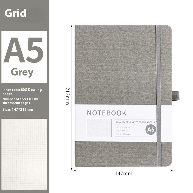 Good-Looking A5 Bandage Office Journal — PU Cloth Cover