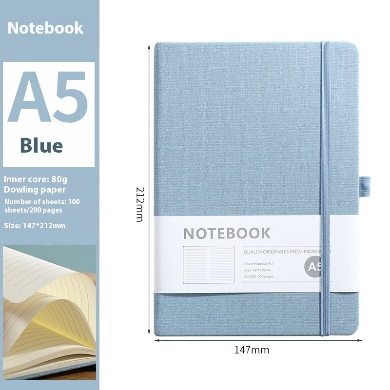 Good-Looking A5 Bandage Office Journal — PU Cloth Cover