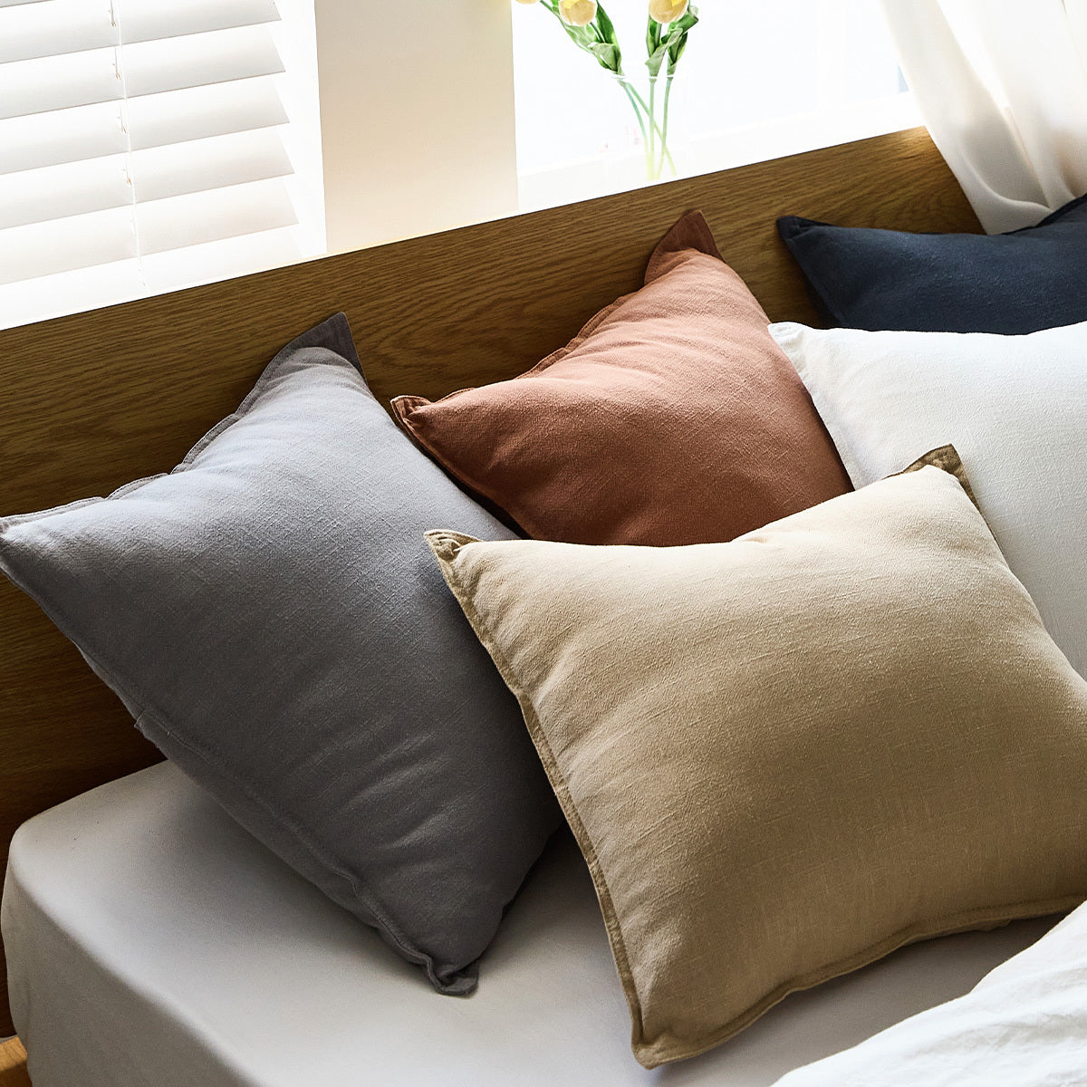 Linen & Cotton Pillow Cover – Modern Rustic Style