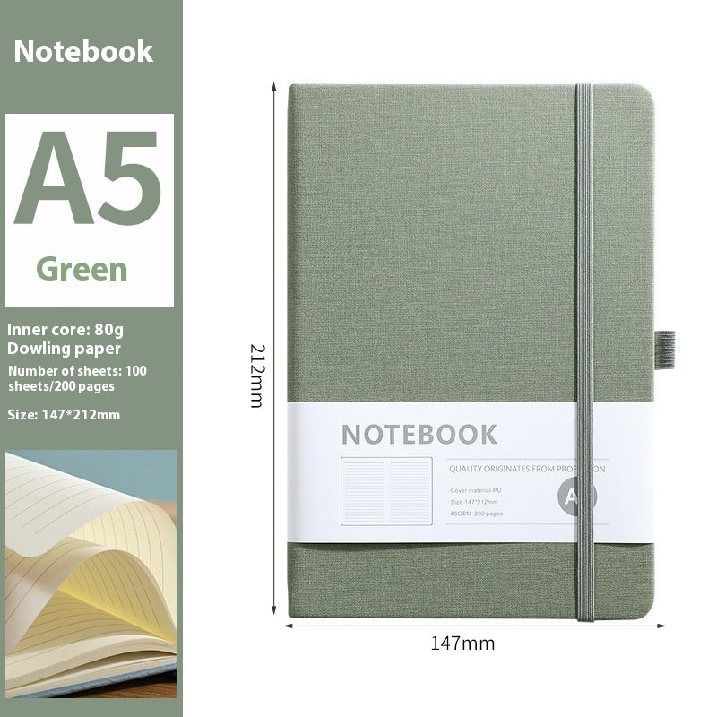 Good-Looking A5 Bandage Office Journal — PU Cloth Cover