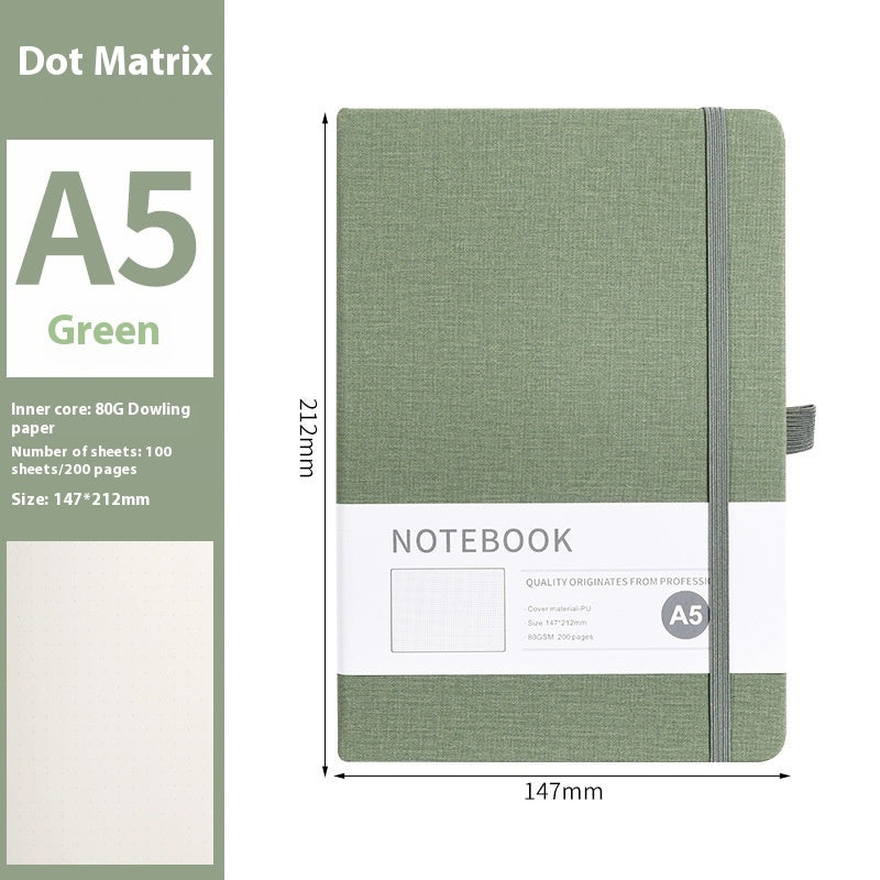 Good-Looking A5 Bandage Office Journal — PU Cloth Cover