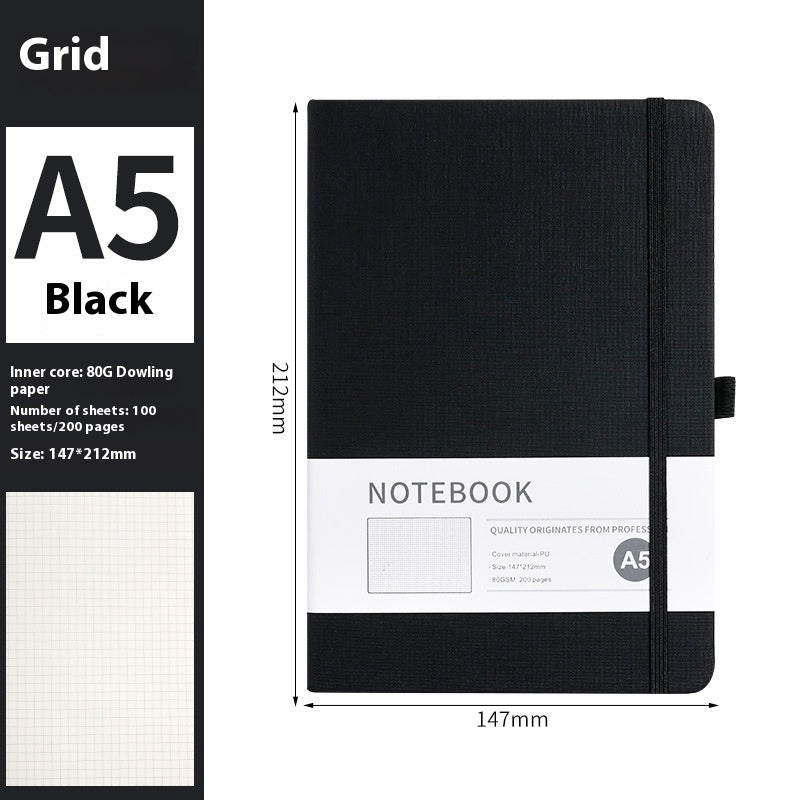 Good-Looking A5 Bandage Office Journal — PU Cloth Cover
