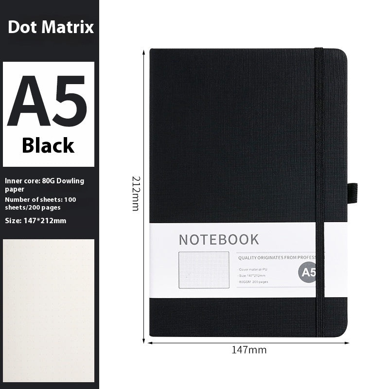 Good-Looking A5 Bandage Office Journal — PU Cloth Cover