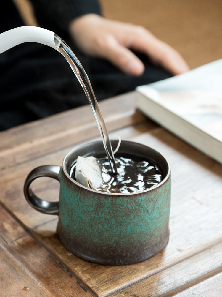 Creative Retro Ceramic Mug – Rustic Style (10 oz)