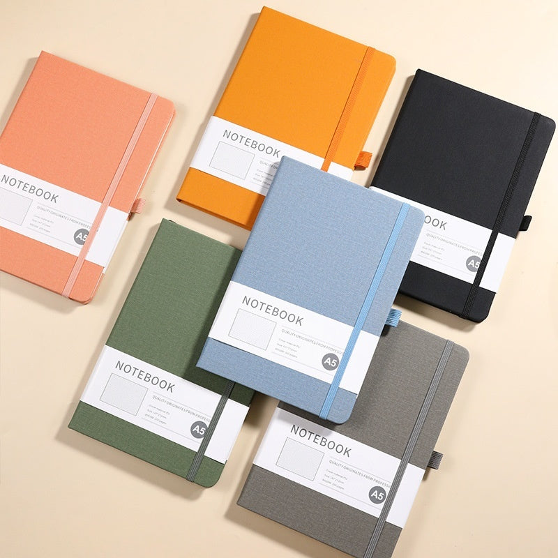 Good-Looking A5 Bandage Office Journal — PU Cloth Cover