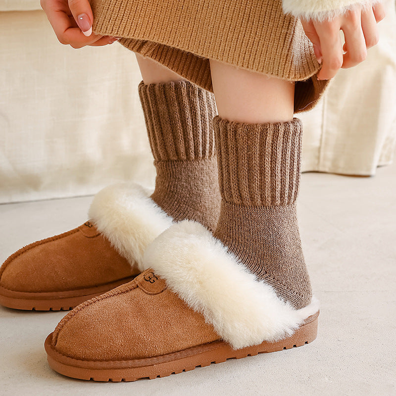 Velvet-Lined Plush Tube Socks — Cozy Thermal Crew Socks