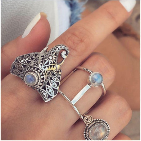 Stackable Ring Set – Gold or Silver Multi-Style Crystal Bands