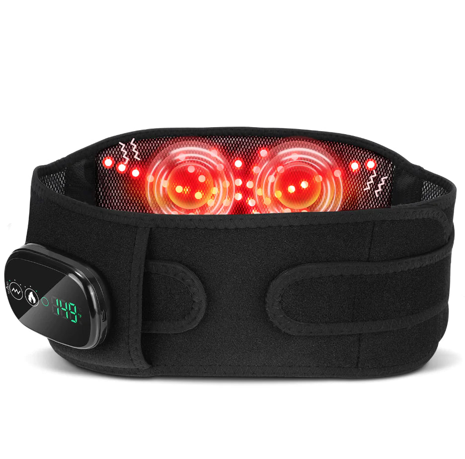 Infrared Red-Light Heating Massage Belt (Adjustable Heat + Vibration)