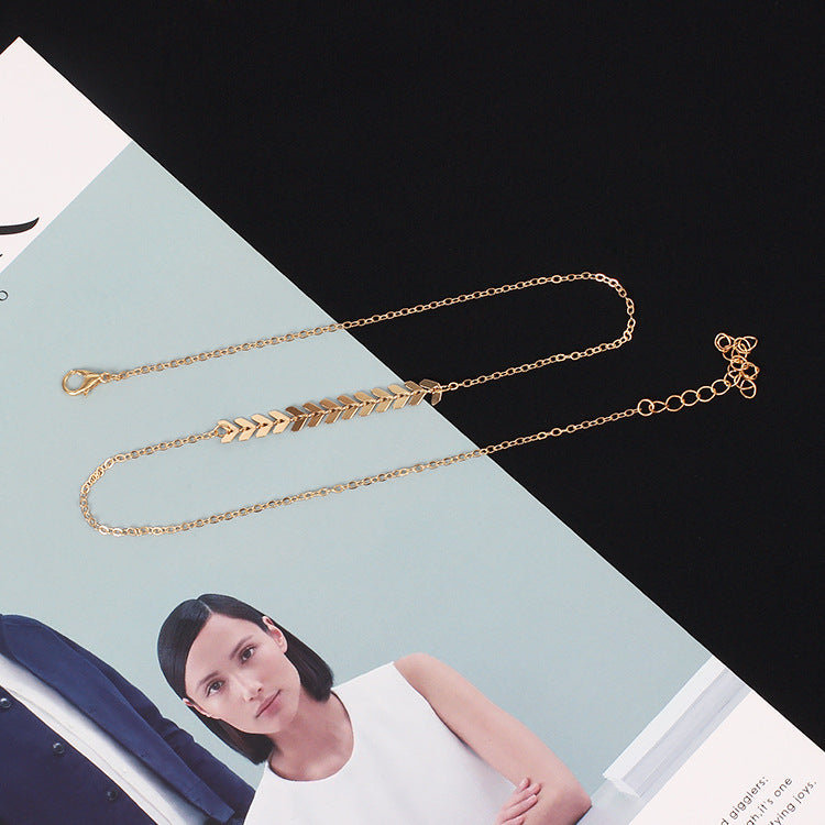 Minimalist Chevron Pendant Necklace — Elegant Layering Jewelry
