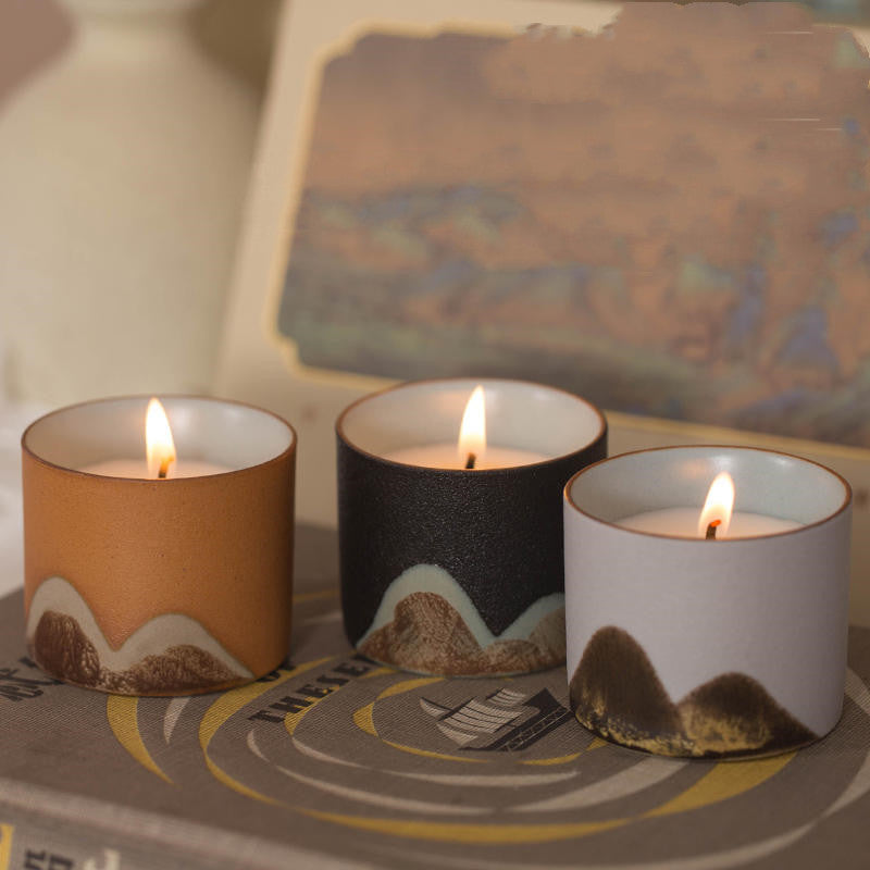 Scenic Ceramics Handcrafted Tea Cup Aromatherapy Candle