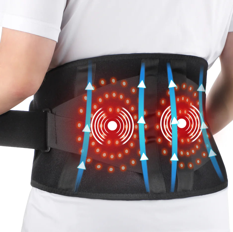 Infrared Red-Light Heating Massage Belt (Adjustable Heat + Vibration)