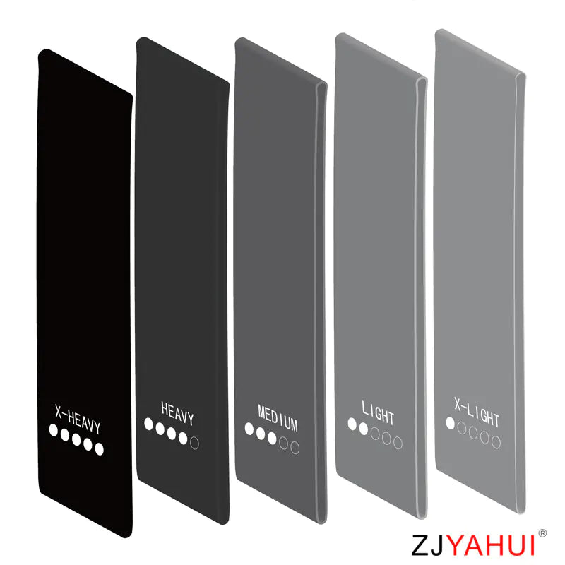 Latex Resistance Loop Bands — 5-Band Set (Light to X-Heavy)