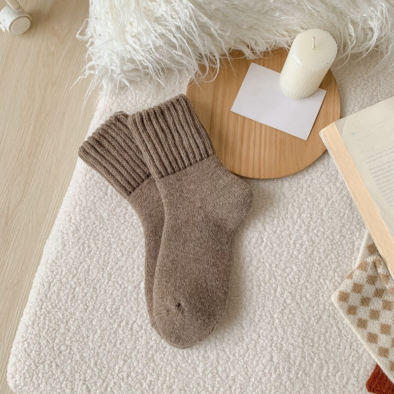 Velvet-Lined Plush Tube Socks — Cozy Thermal Crew Socks