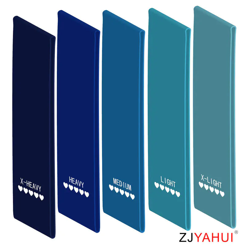 Latex Resistance Loop Bands — 5-Band Set (Light to X-Heavy)