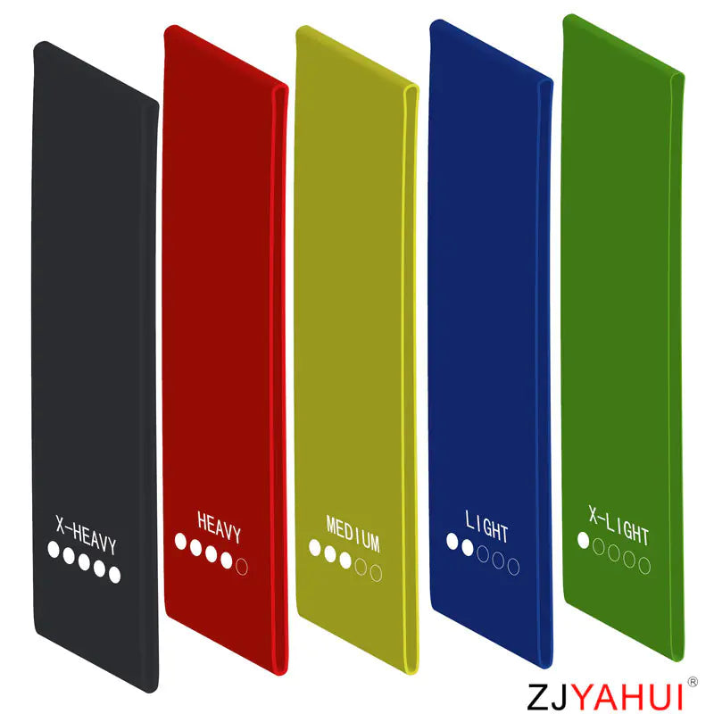 Latex Resistance Loop Bands — 5-Band Set (Light to X-Heavy)