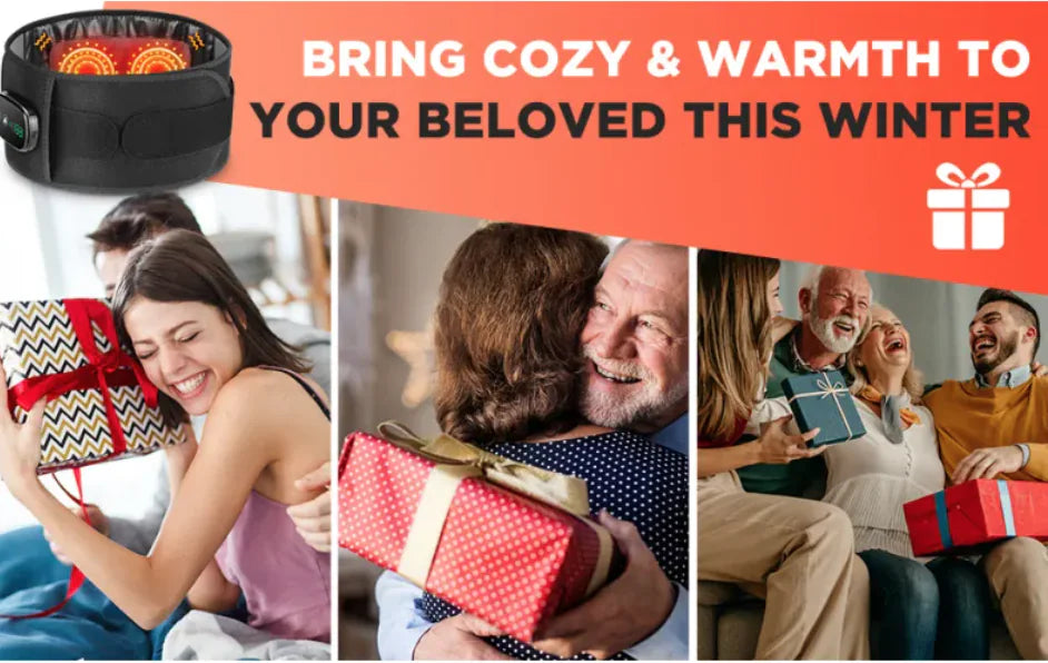 Infrared Red-Light Heating Massage Belt (Adjustable Heat + Vibration)